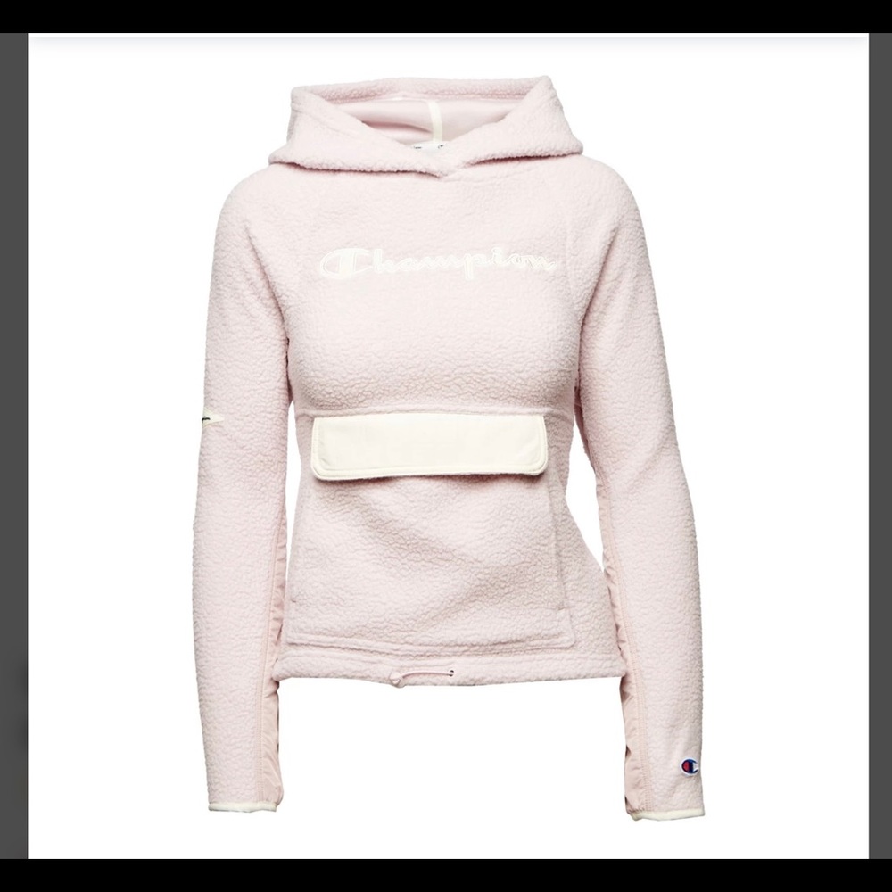 Women's Champion Crinkle Nylon Sherpa Hoodie